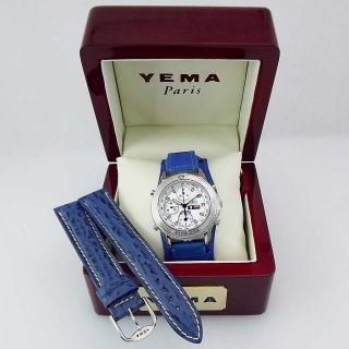Yema Mens Mission Altair 1993 Analog Chronograph Alarm Watch 