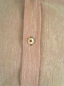 Mens Red Andrea Palombini Casual Dress Shirt Corduroy Italy Button 