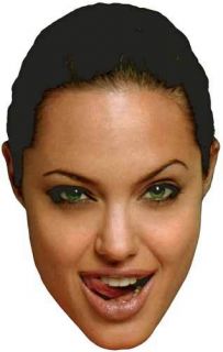 Angelina Jolie Sexy Tongue Full Head Shot Window Cling Sticker Decal 