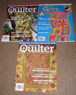 2008 2012 Lot 3 American Quilter Magazines LN