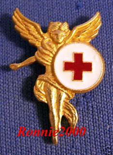WINGED GOLD ANGEL American Red Cross pin