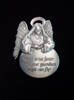 JJ Visor Clip Never Drive Faster Than Guardian Angel