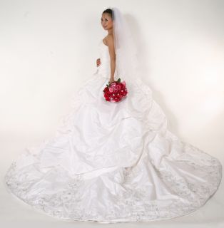 Amalia Carrara Ivory Wedding Dress Style A22 Slik Swarovski Crystals 