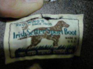 VINTAGE 70S RED WING IRISH SETTER BOOTS MADE IN U.S.A GREAT CONDITION 