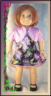 Doll Clothes Fit 18 inch American Girl Dress and Shrug Spring Line 