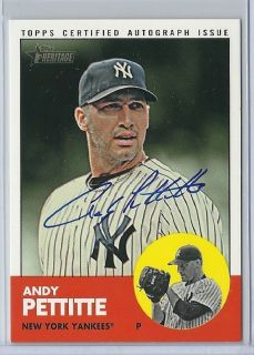 2012 Topps Heritage ROA AP Andy Pettitte Real One Auto Update Traded 
