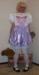 Adult Sissy Baby Dress Sumptuous Satin by Annemarie