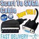 Scart RGB to VGA Female VCR CD TV LCD Sky Box Cable 1M 1.2M 1.5M 1.8M 