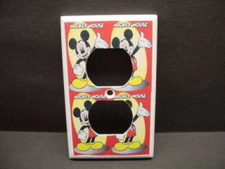 mickey mouse outlet cover plate red v001 
