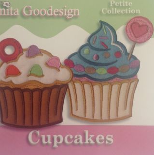 Anita Goodesign Machine Embroidery Cupcakes 8 Designs