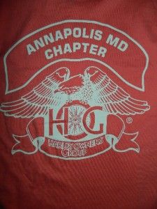 Harley Davidson Owners Group Annapolis MD Chapter Womens T Shirt Size 