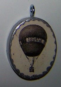 New Hot Air Balloon Absinthe Steampunk Pendant Necklace Published 