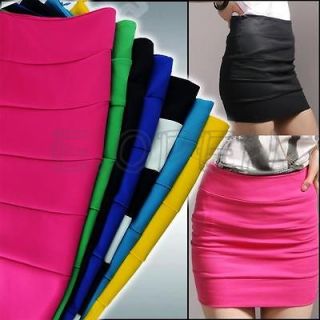 candy color short mini bandage skirt dress 7 color choice