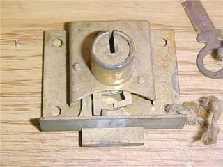 vintage c l company desk drawer lock with keys l k