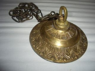 Antique Vintage Brass Chandelier Canopy Ceiling Light with Chains