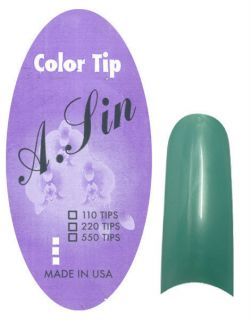 sin assorted color nail tips aqua 110ct 15005 15