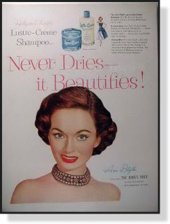 1950 Lustre Ceme Shampoo Vintage Ad Ann Blyth