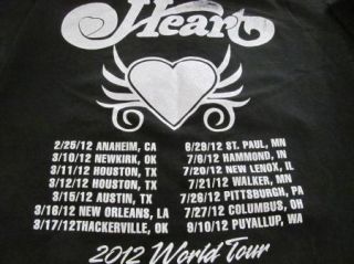 Ann Nancy Wilson Heart World Tour Black T Shirt Graphic Design Concert 