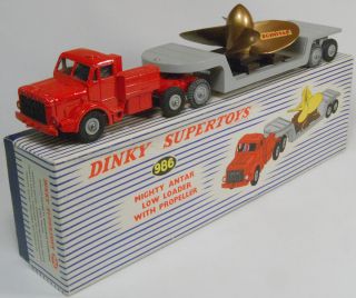 Dinky 986 Mighty Antar Low Loader with Propeller EXC Box