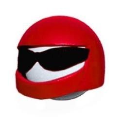 Cool Racer Red Helmet Antenna Ball Topper