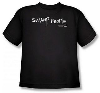 swamp people logo youth black t shirt ae126 yt more options shirt size 