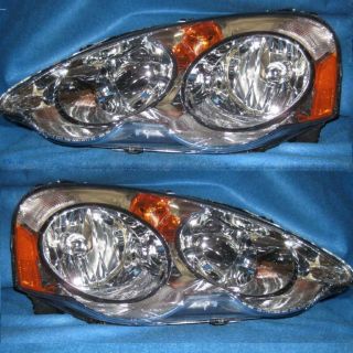 NEW 2002 2004 ACURA RSX REPLACEMENT HEADLIGHTS HEADLAMP PAIR SET NEW 