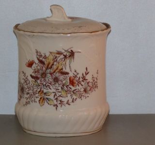 Antique Porcelain German Humidor Biscuit Cookie Jar