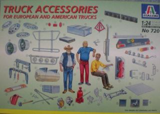   Plastic European and American Truck Accessories Kit Scale 124 #720