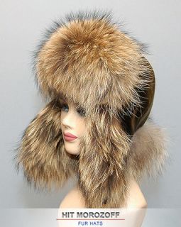 RACCOON Winter FUR HAT Bomber Schapka Pelzmütze Fellmütze 