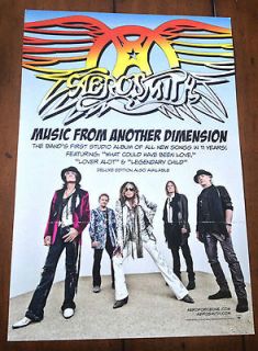 Aerosmith Music From Another Dimension Promo Poster Double Sided 