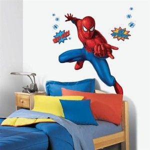 Spiderman Giant Wall Mural Decals Marvel Blue Spiders Room Decor Vinyl 