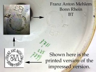   Earthenware Porcelain Urn Vase Franz Anton Wehlem Bonn C1880