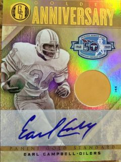 Earl Campbell 2011 Panini Gold Standard 14k Auto SP 6 6  1 1 