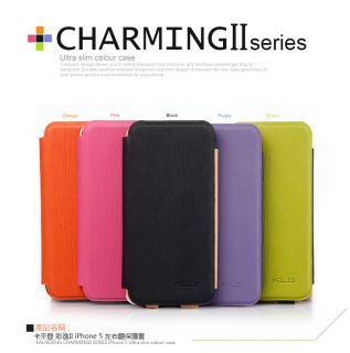   Ultra Slim Color Flip PU Leather Case Cover for Apple iPhone 5