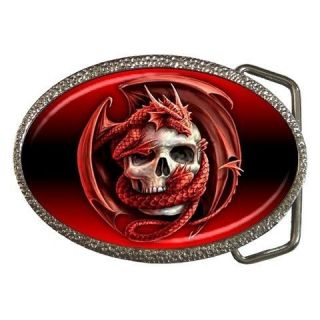 red dragon and skull custom belt buckle new from hong