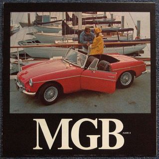 mg mgb mark ii usa sports car sales brochure march