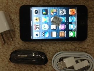 Apple iPod touch 4th Generation Black (8 GB) with accessories