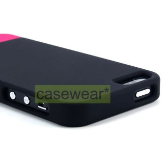 Black Pink Dockable Slim Rubberized Hard Case Snap on Cover for Apple 