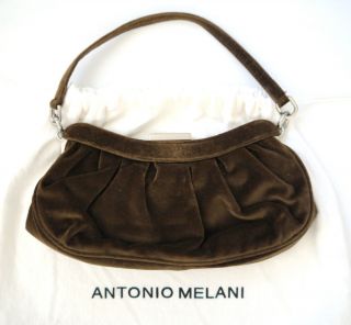 Antonio Melani Brown Velvet Purse Vintage Style Perfect for Fall w bag 