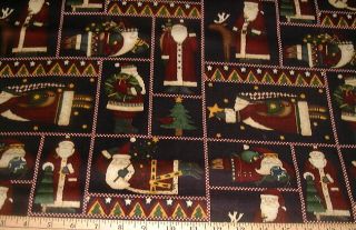 Debbie Mumm Fabric Cozy NW Christmas Sampler Squares on Black