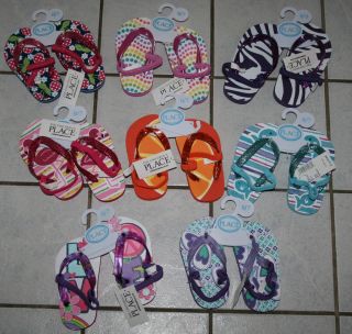 NEW Girls THE CHILDRENS PLACE Flip Flops w/Back Straps ~Various 