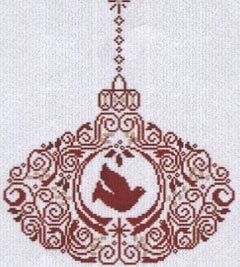 Alessandra Adelaide Needleworks DOVE ORNAMENT Counted X Stitch Pattern 