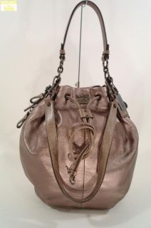 Coach 17016 Madison Bronze Leather Marielle Large Drawstring Bucket 