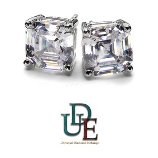 Diamond Stud Earrings 1.50 ct Heavenly Asscher Shape H I/VS1