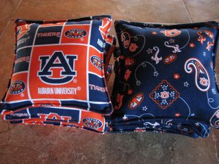 Cornhole Bags Auburn University Tigers Set of 8 Canvas Duck