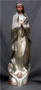 Argenta Virgin of Guadalupe Sterling over Copper Sculpture by 