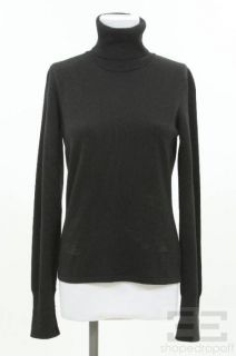 armani collezioni black turtleneck sweater size 8