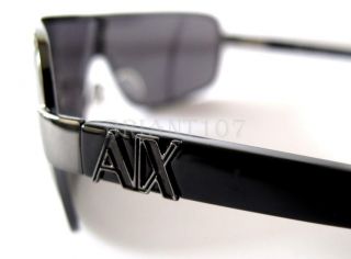 NWT ARMANI EXCHANGE Mens Sunglasses AX196/S Gun/Gray + Pouch $90