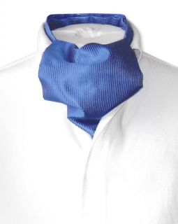 Antonio Ricci ASCOT Solid ROYAL BLUE Color Cravat Mens Neck Tie