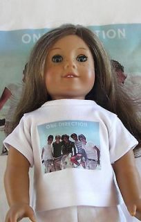 DOLL CLOTHES~ ONE DIRECTION AT THE BEACH~ T Shirt for American Girl 18 